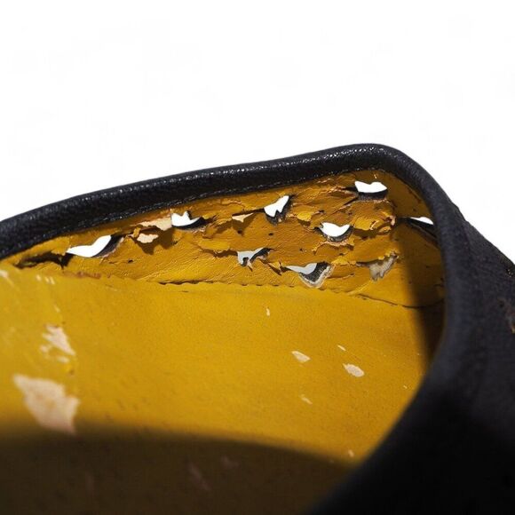 Faryl Robin Perforated Heels Navy / Yellow Women's 10 - Picture 12 of 13